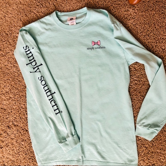Simply Southern Long Sleeve tailgate sports tee shirt football Womens medium - Picture 2 of 10